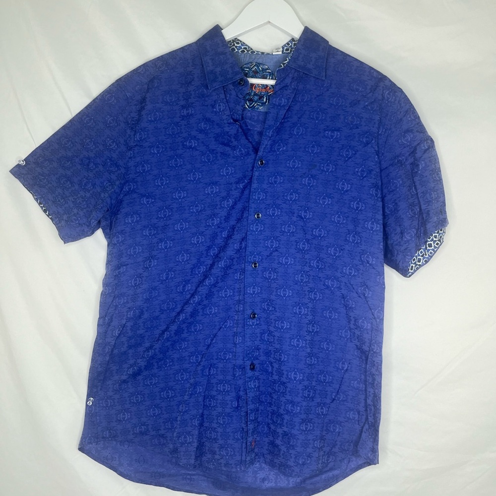 Robert Graham Blue Casual Button Down Shirt